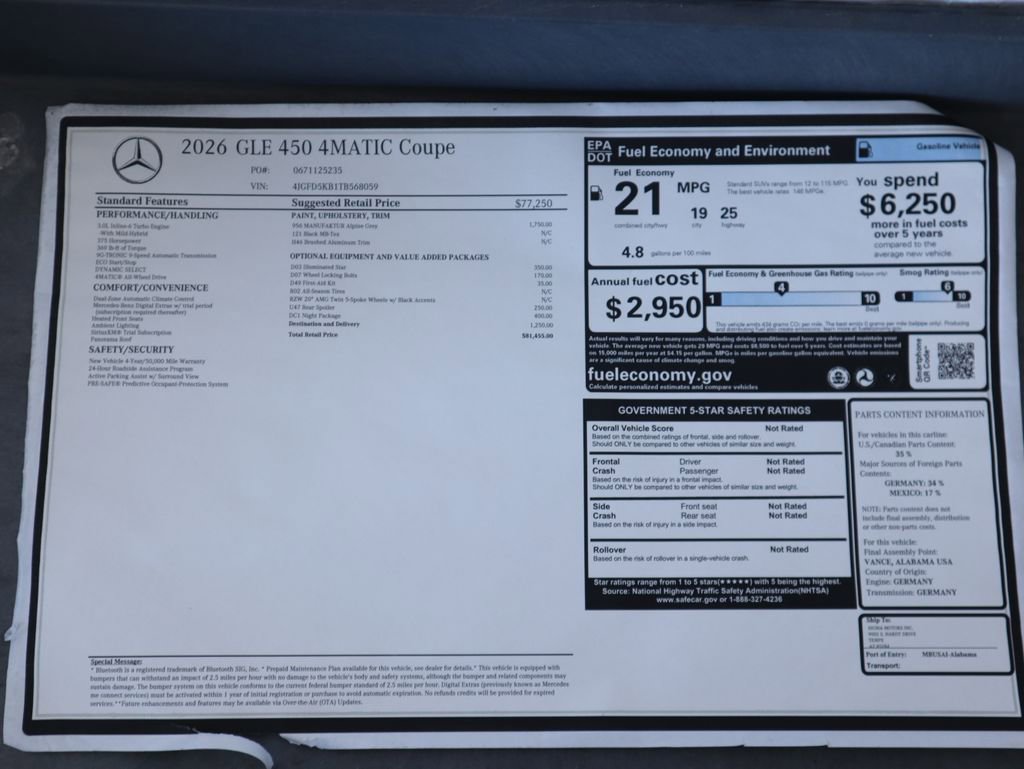 New 2026 Mercedes-Benz GLE 450 4MATIC Coupe image 9