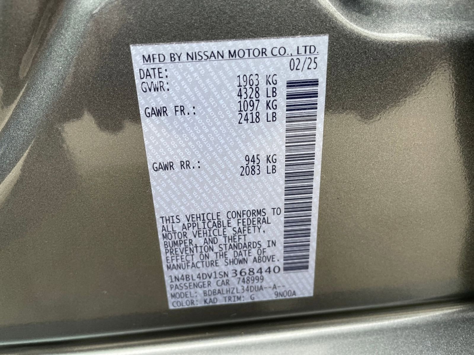 Used 2025 Nissan Altima 2.5 SV image 28