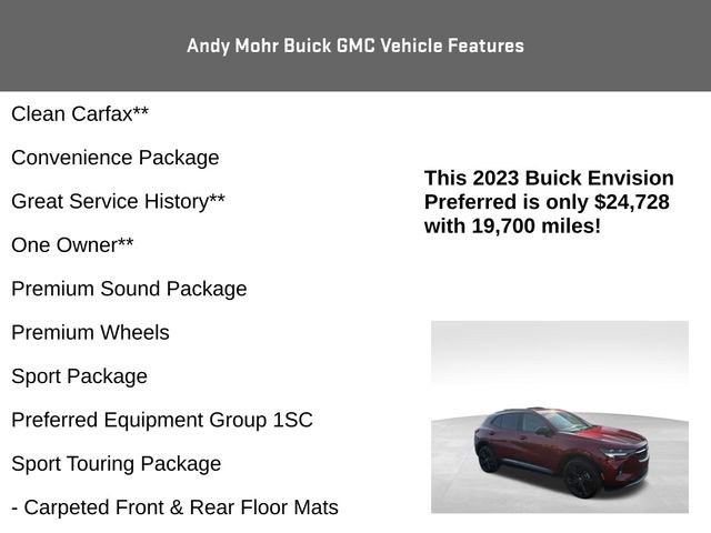 Used 2023 Buick Envision Preferred w/ Sport Touring Package image 8