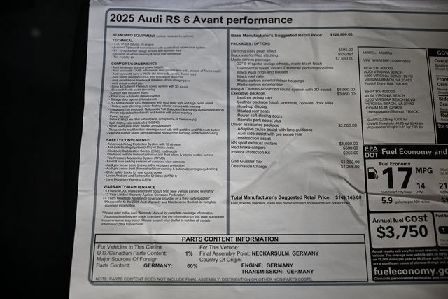 New 2025 Audi RS 6 performance image 47