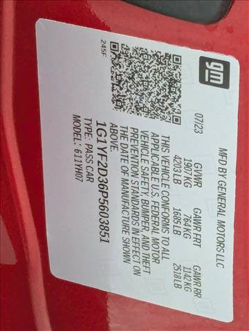 Used 2023 Chevrolet Corvette Z06 w/ Engine Appearance Package RWD image 24