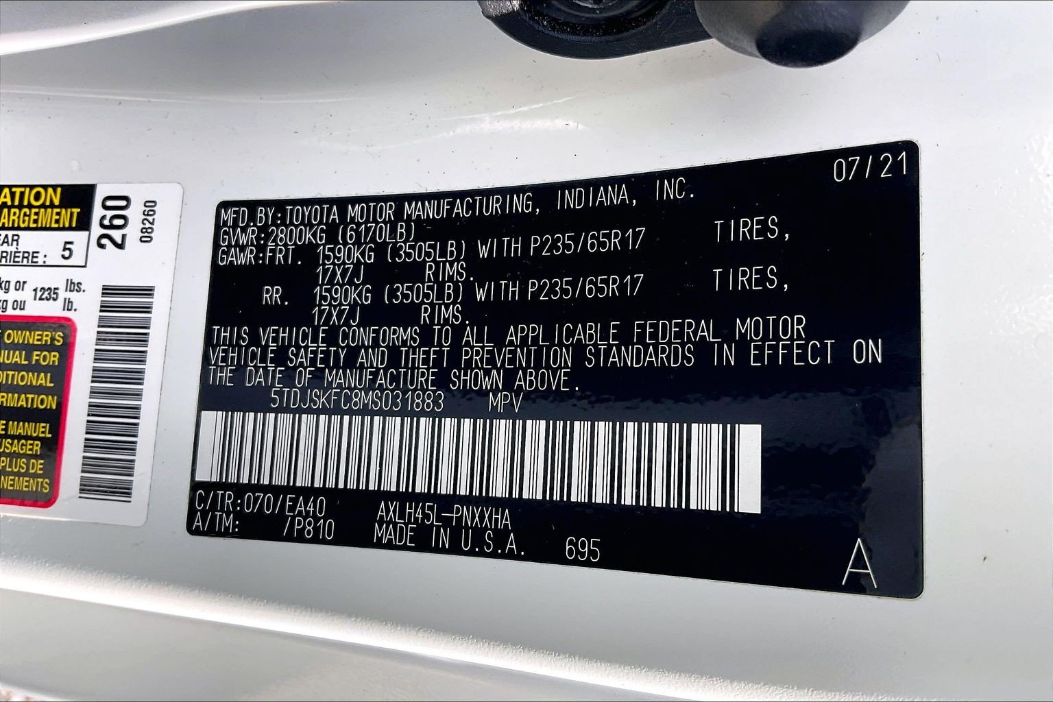 Used 2021 Toyota Sienna XLE w/ XLE Plus Package AWD/4WD image 37