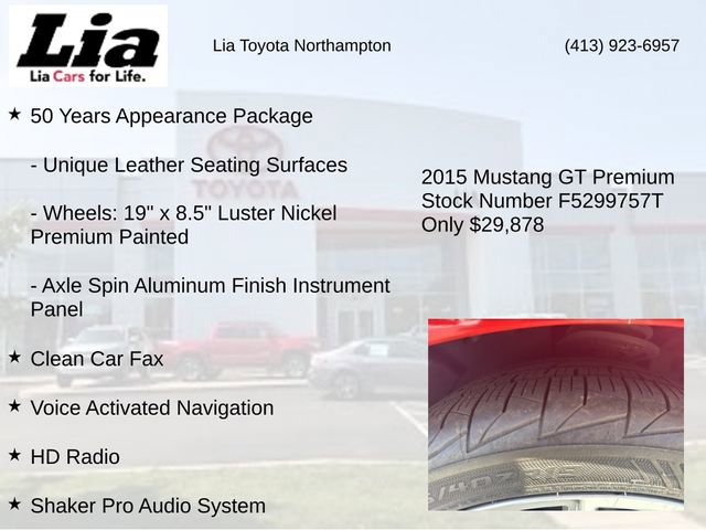 Used 2015 Ford Mustang GT Premium w/ Equipment Group 401A RWD image 14