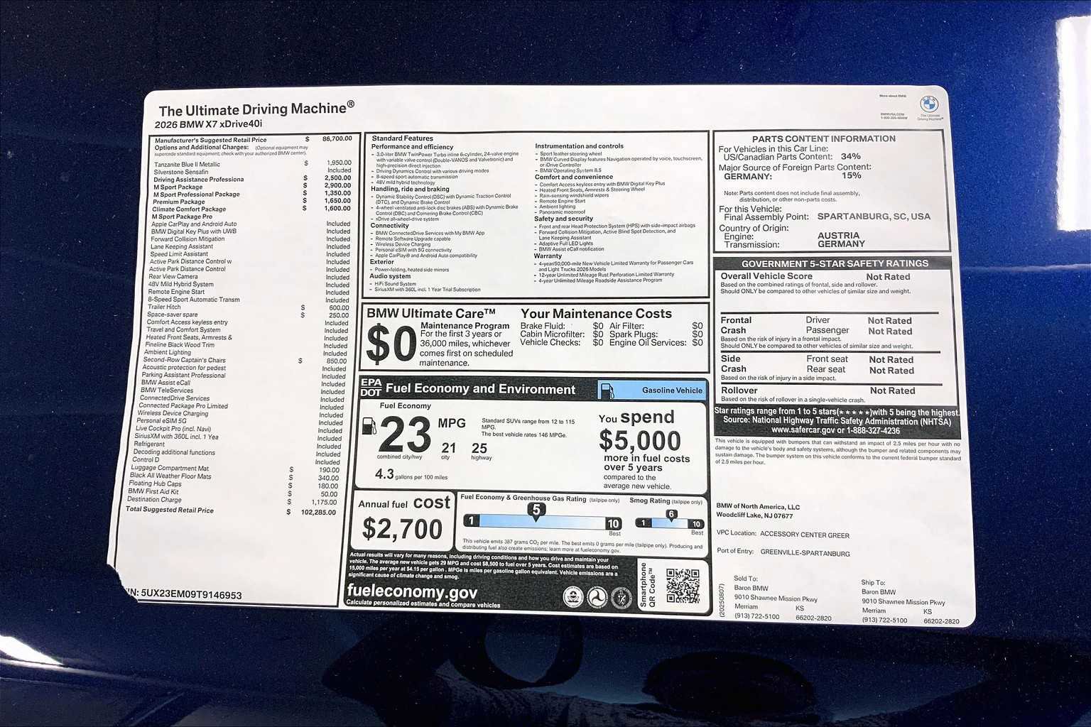 New 2026 BMW X7 xDrive40i w/ M Sport Package image 22