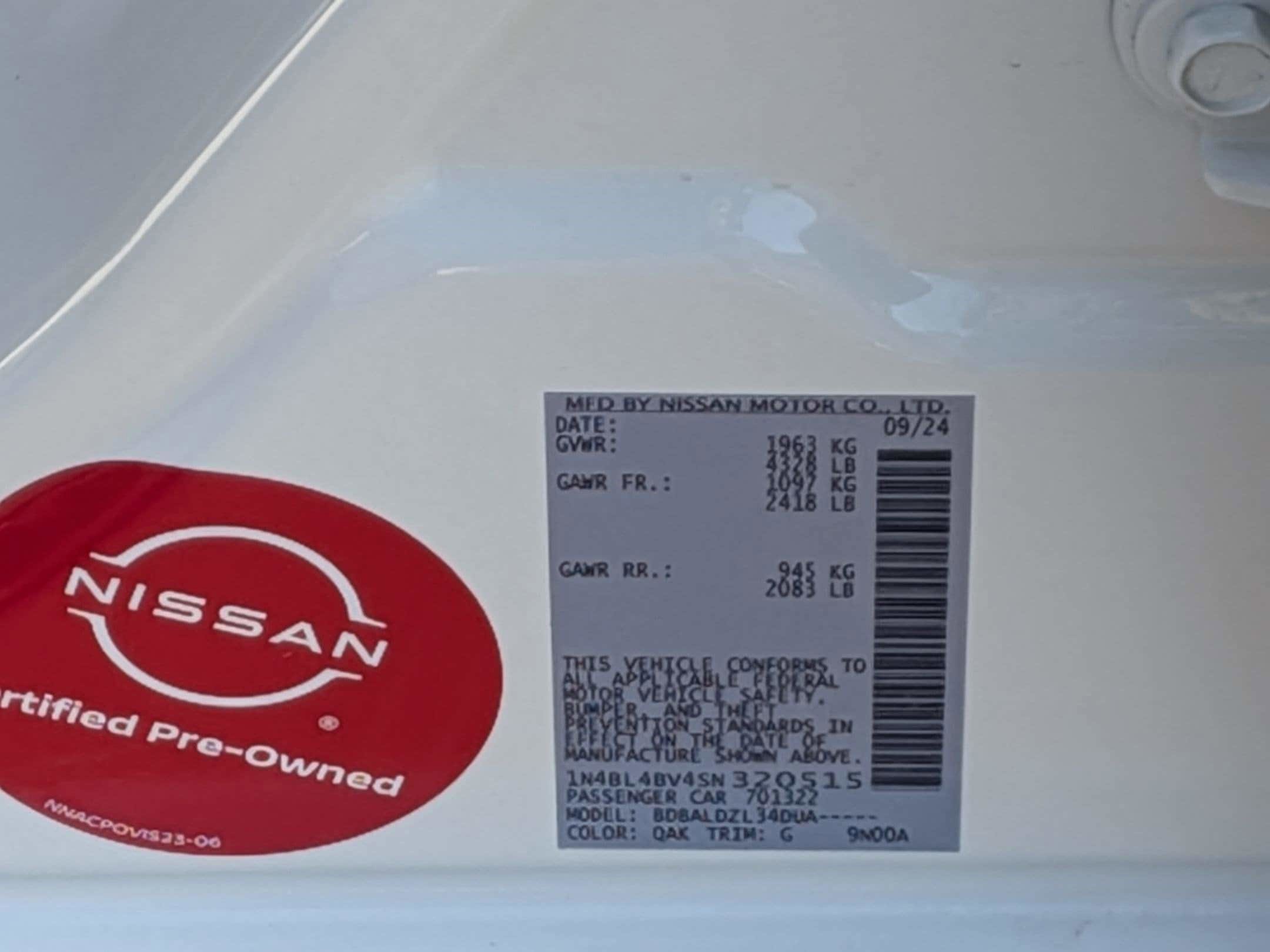 Certified 2025 Nissan Altima 2.5 S FWD image 33