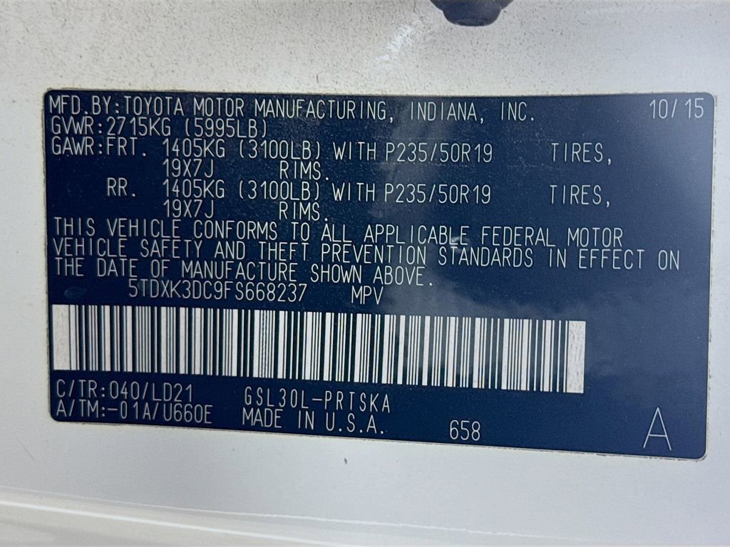 Used 2015 Toyota Sienna SE FWD image 37