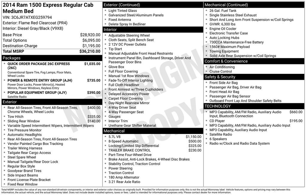 Used 2014 RAM 1500 Express AWD/4WD image 2