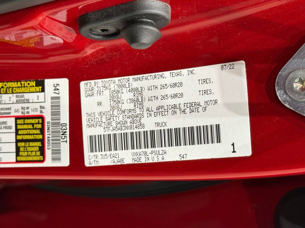 Used 2022 Toyota Tundra Limited image 24