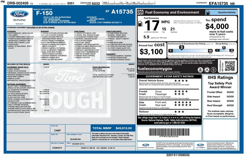 Used 2014 Ford F150 Lariat w/ Lariat Chrome Package AWD/4WD image 35