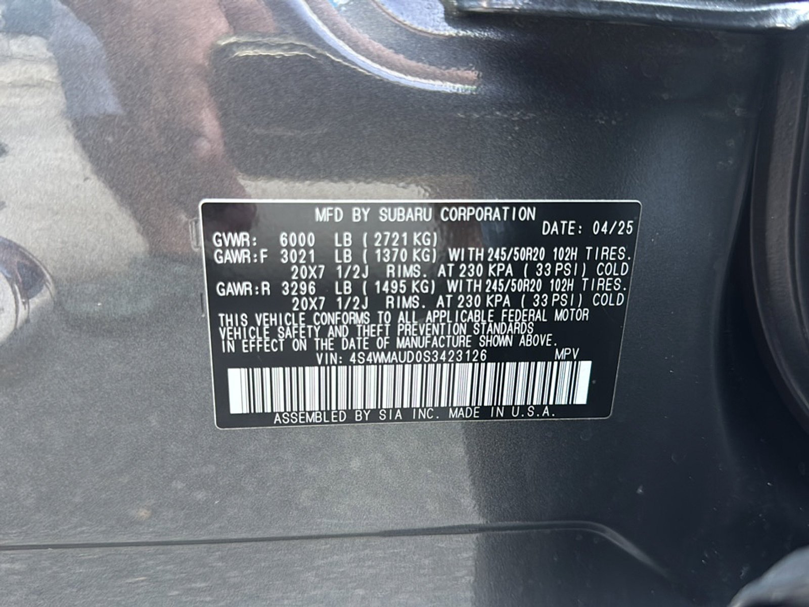 Used 2025 Subaru Ascent Touring w/ Popular Package #1 AWD/4WD image 54