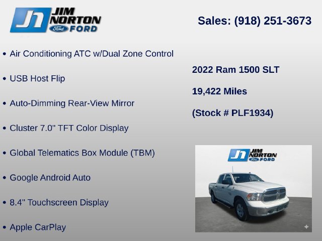 Used 2022 RAM 1500 Classic SLT w/ Electronics Group AWD/4WD image 16