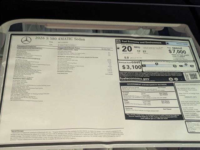 New 2026 Mercedes-Benz S 580 4MATIC Sedan image 19