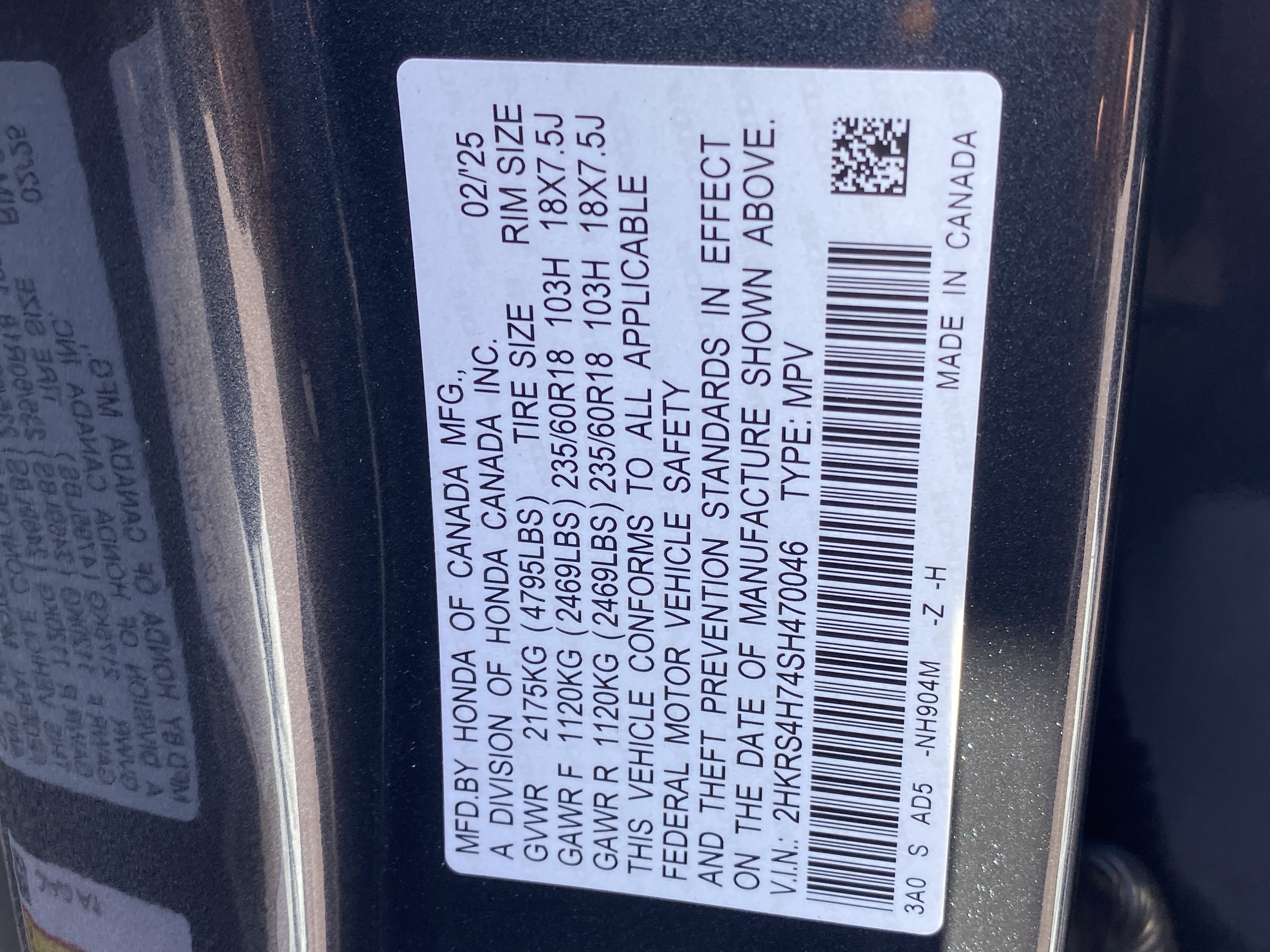 Certified 2025 Honda CR-V EX-L image 30