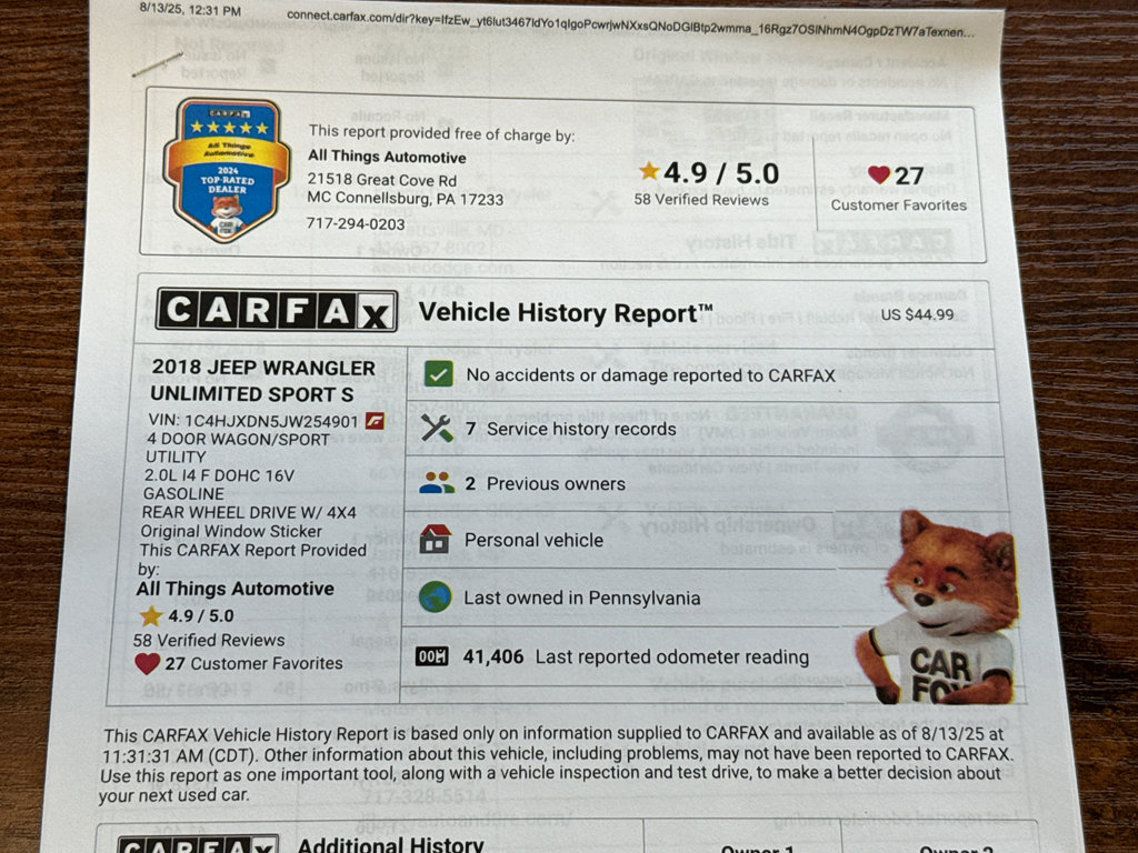 Used 2018 Jeep Wrangler Unlimited Sport S image 37