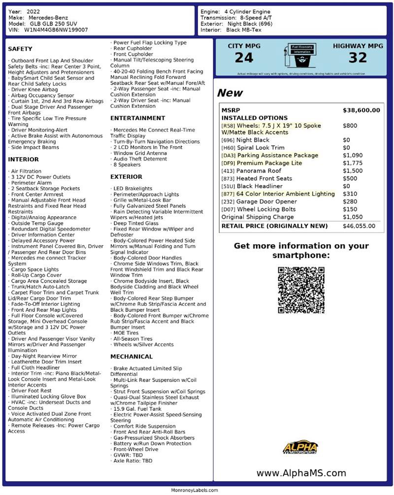 Used 2022 Mercedes-Benz GLB 250 GLB 250 w/ Premium Package Lite image 3