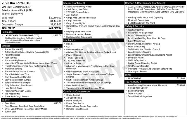 Used 2023 Kia Forte LXS w/ LXS Technology Package FWD image 15