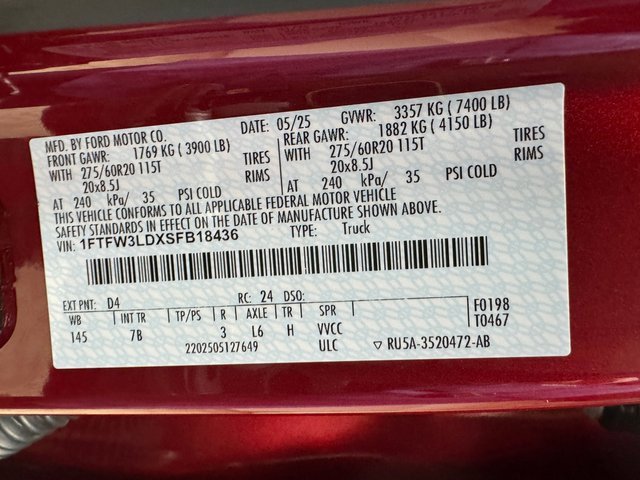 Certified 2025 Ford F150 XLT w/ Equipment Group 303A High image 32