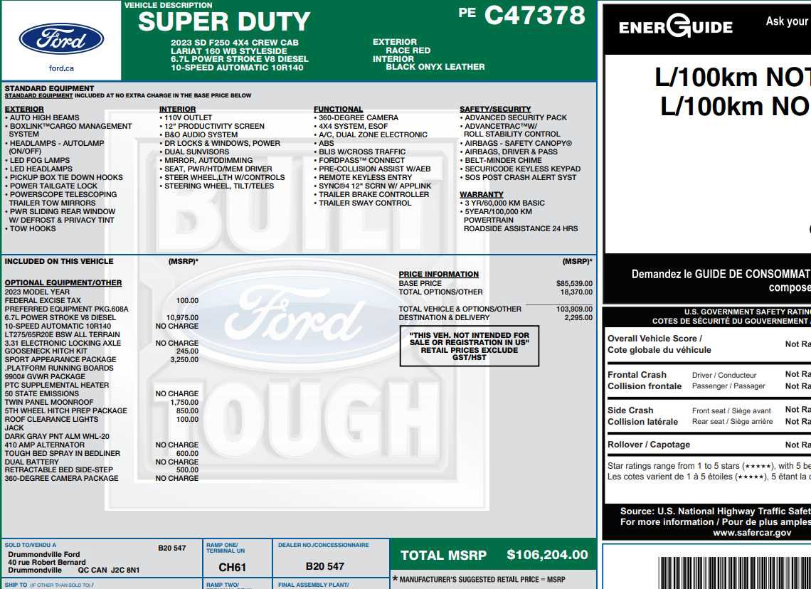 Used 2023 Ford F250 Lariat w/ Sport Appearance Package AWD/4WD image 2