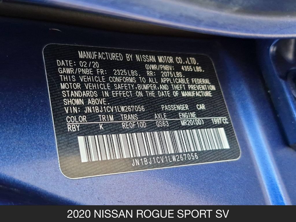 Certified 2020 Nissan Rogue Sport SV FWD image 24