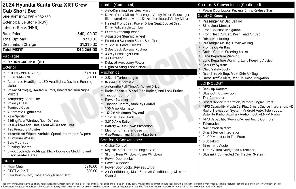 Certified 2024 Hyundai Santa Cruz XRT AWD/4WD image 25