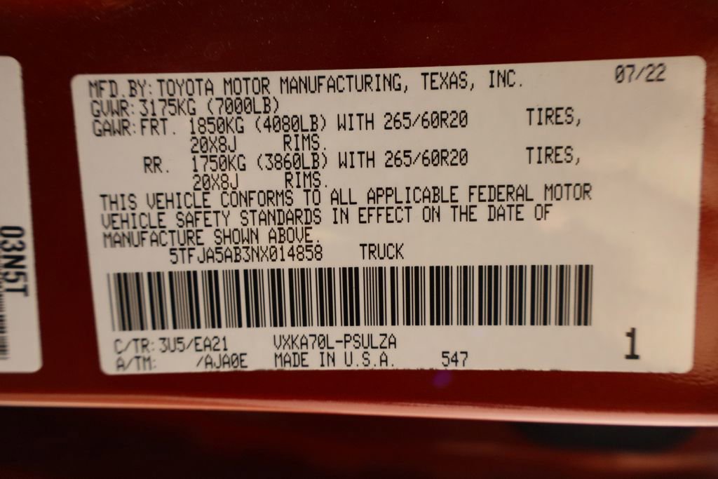 Used 2022 Toyota Tundra Limited RWD image 37