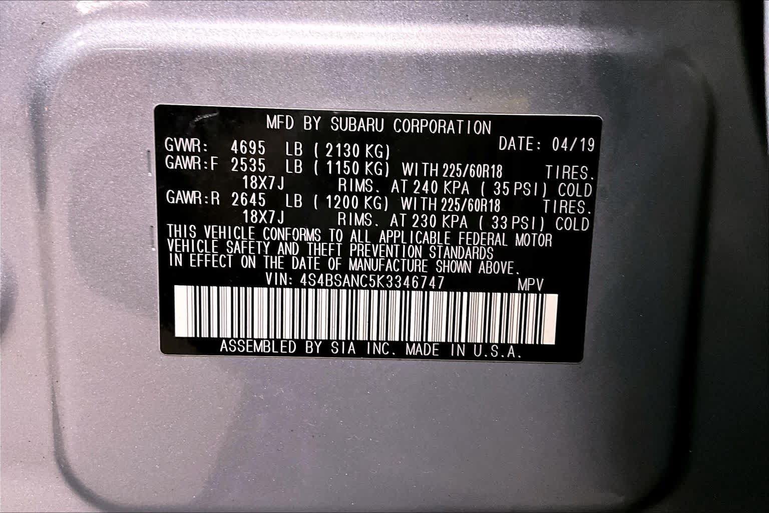 Used 2019 Subaru Outback 2.5i Limited AWD/4WD image 37