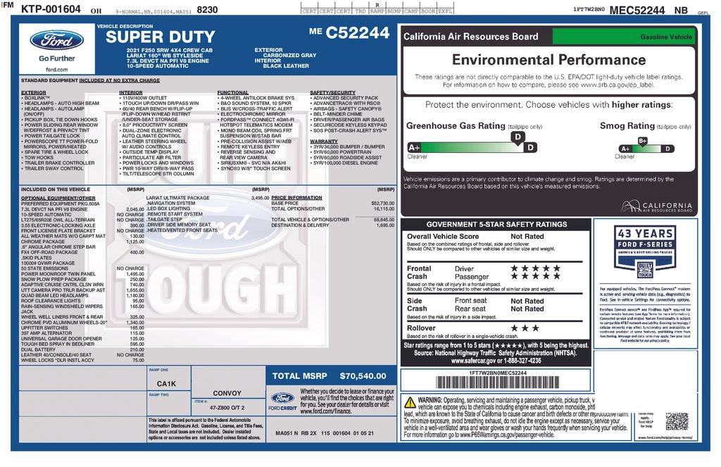 Used 2021 Ford F250 Lariat w/ Lariat Ultimate Package AWD/4WD image 26