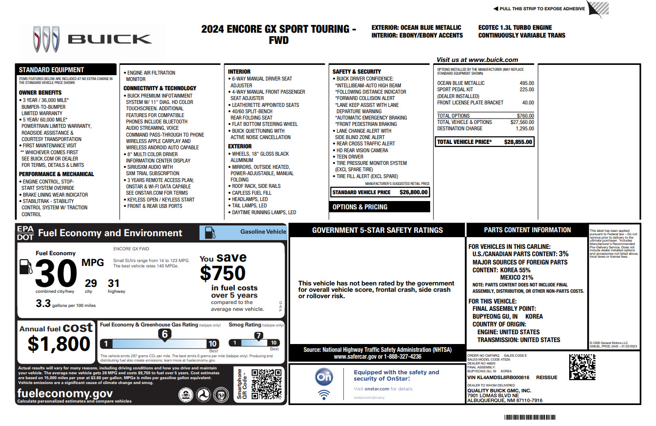 Used 2024 Buick Encore GX Sport Touring FWD image 31