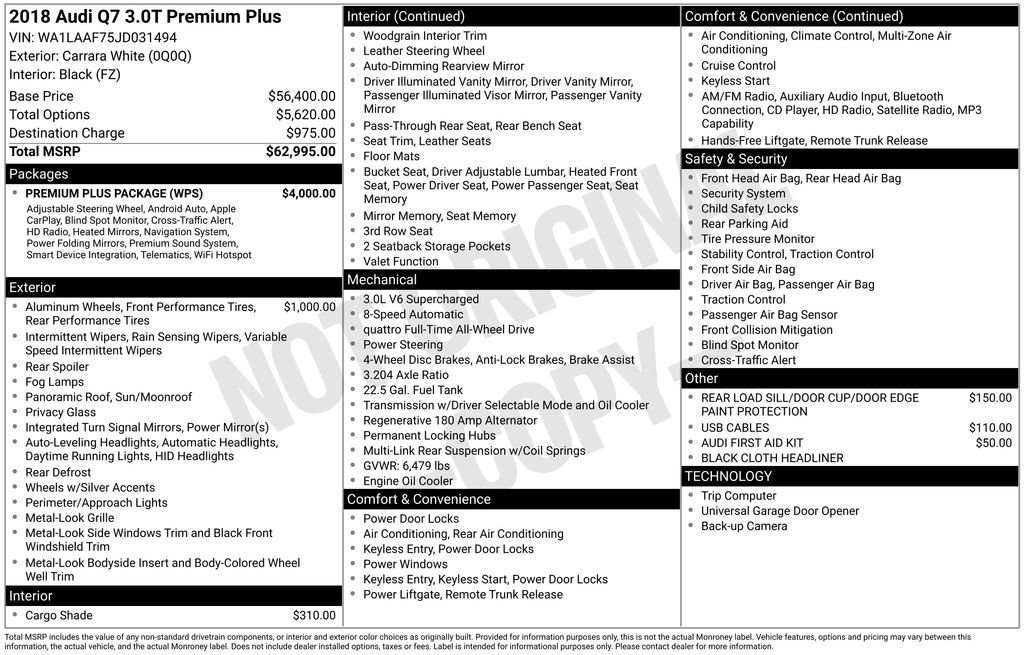 Used 2018 Audi Q7 3.0T Premium Plus w/ Premium Plus Package image 15