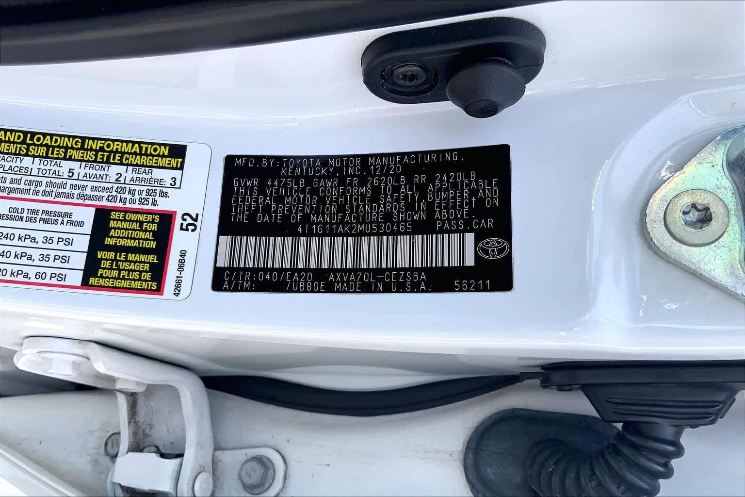 Used 2021 Toyota Camry SE FWD image 33