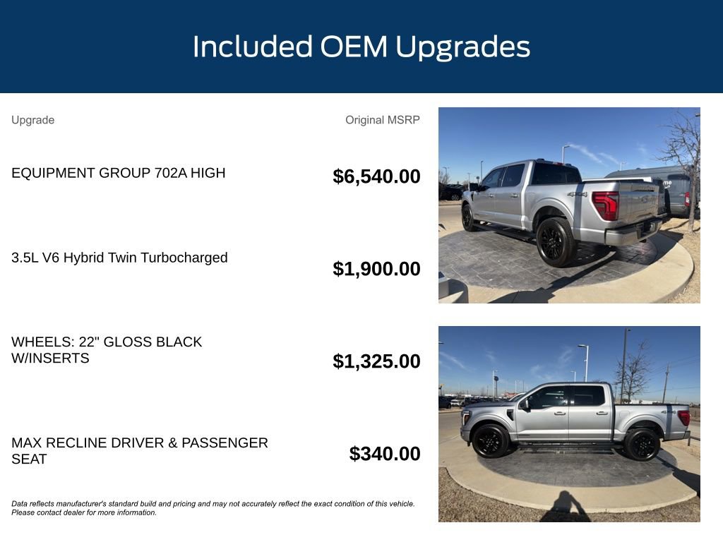 Certified 2024 Ford F150 Platinum w/ Equipment Group 702A High image 11