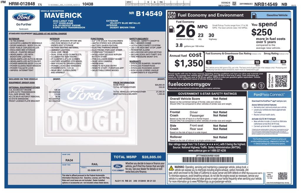 Used 2022 Ford Maverick Lariat image 5