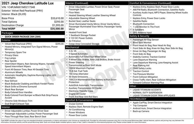 Used 2021 Jeep Cherokee Latitude Lux image 25