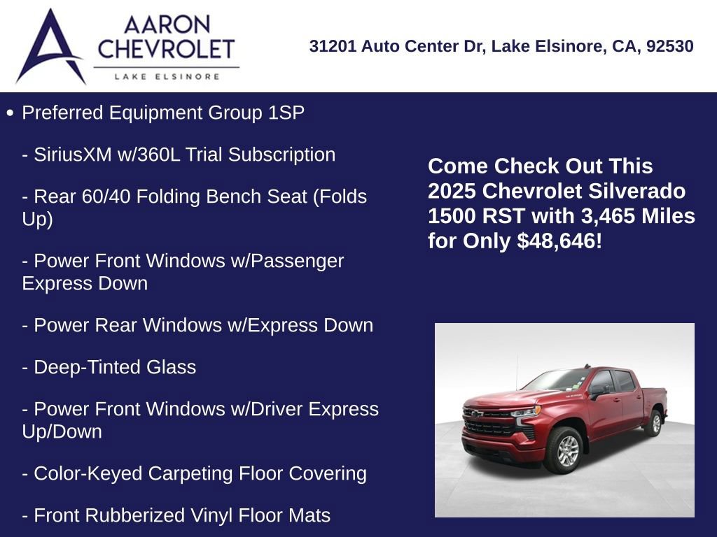 Used 2025 Chevrolet Silverado 1500 RST w/ LPO, Liner Protection Package image 5