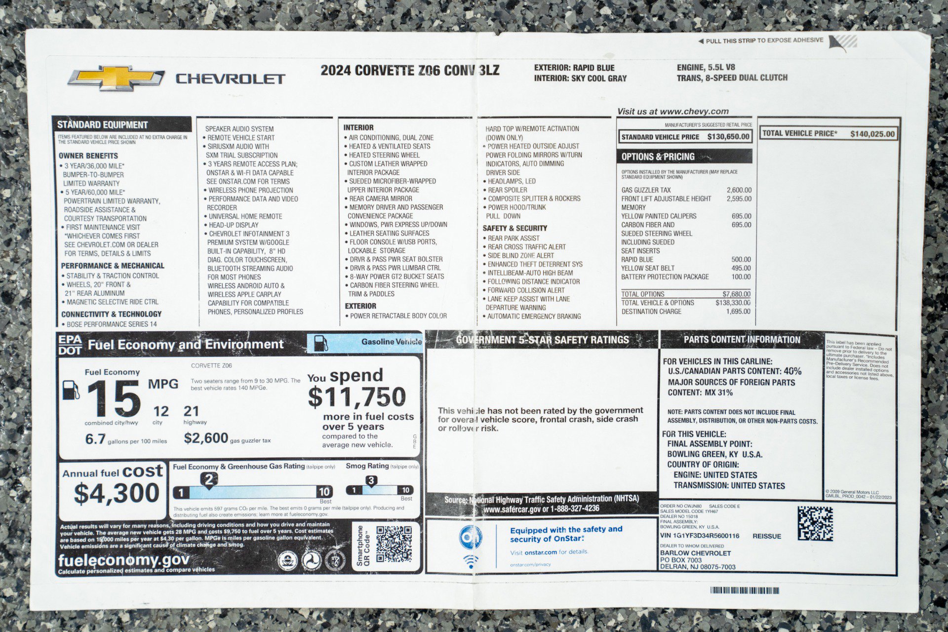 Used 2024 Chevrolet Corvette Z06 w/ Battery Protection Package image 21