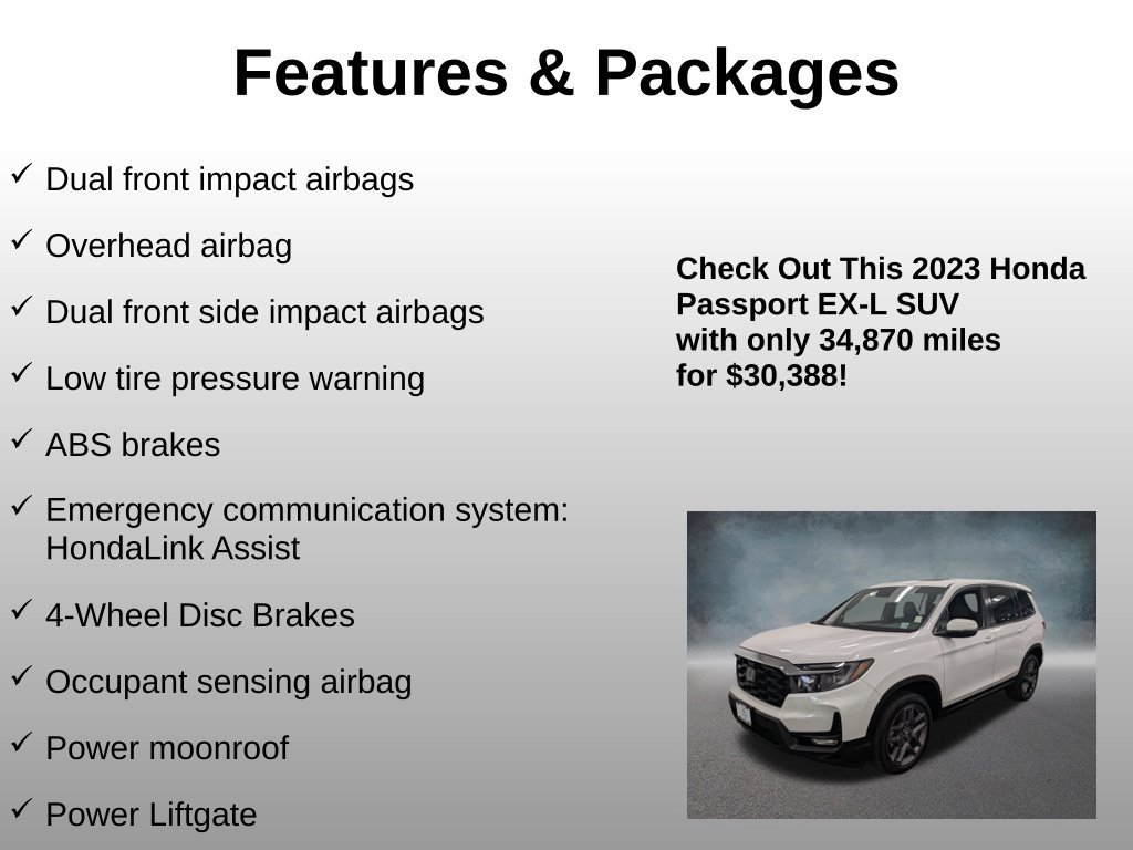 Certified 2023 Honda Passport EX-L image 16