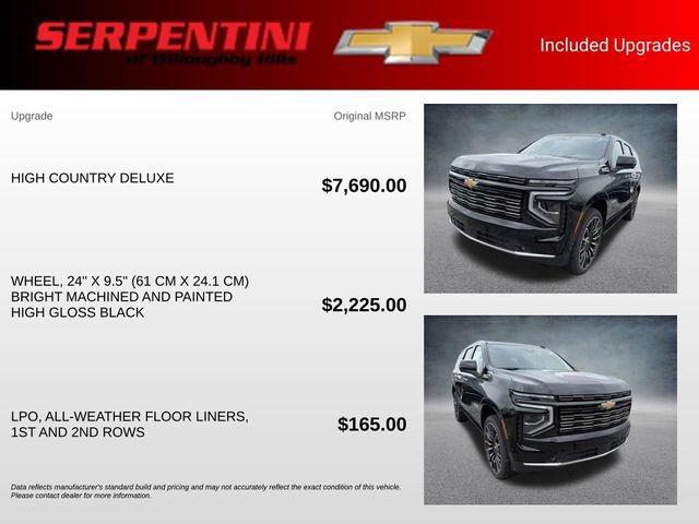 New 2026 Chevrolet Tahoe High Country AWD/4WD image 19