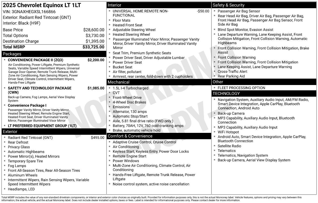 Used 2025 Chevrolet Equinox LT w/ Convenience Package II FWD image 36