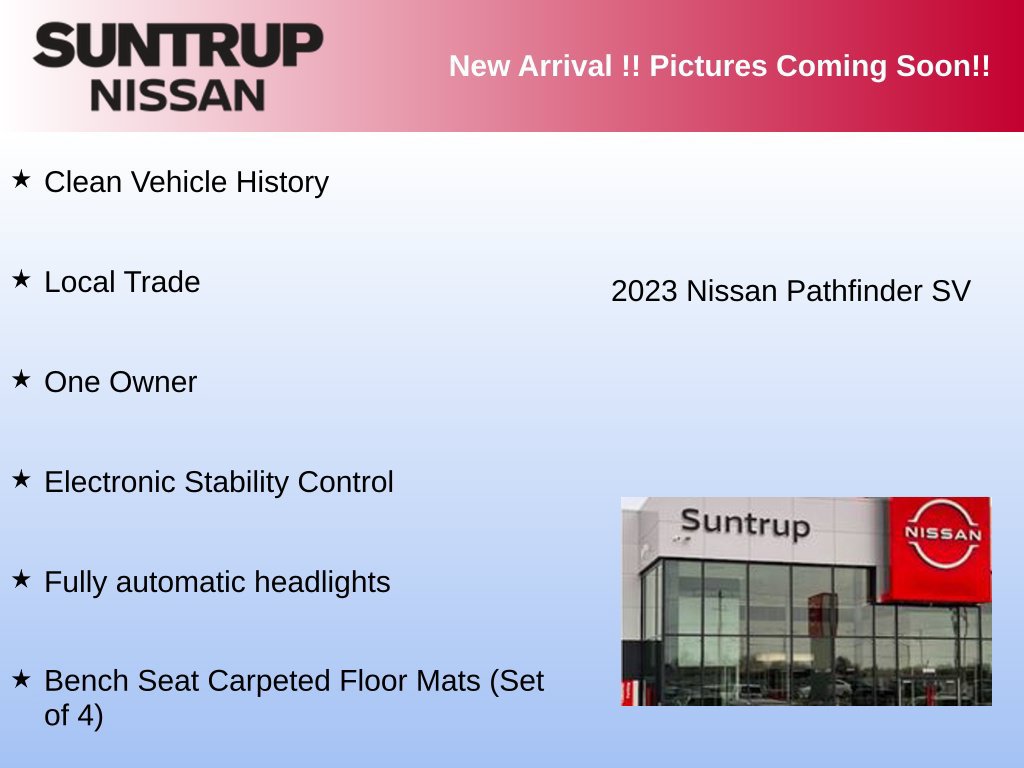 Used 2023 Nissan Pathfinder SV w/ Cargo Package AWD/4WD image 3