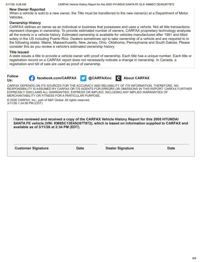 Used 2005 Hyundai Santa Fe GLS image 30