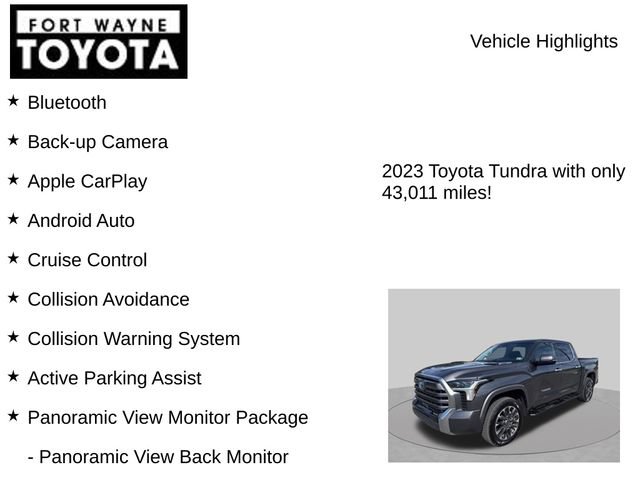 Used 2023 Toyota Tundra Limited AWD/4WD image 8