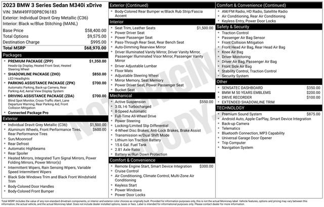 Used 2023 BMW M340i xDrive M340i xDrive w/ Premium Package image 47