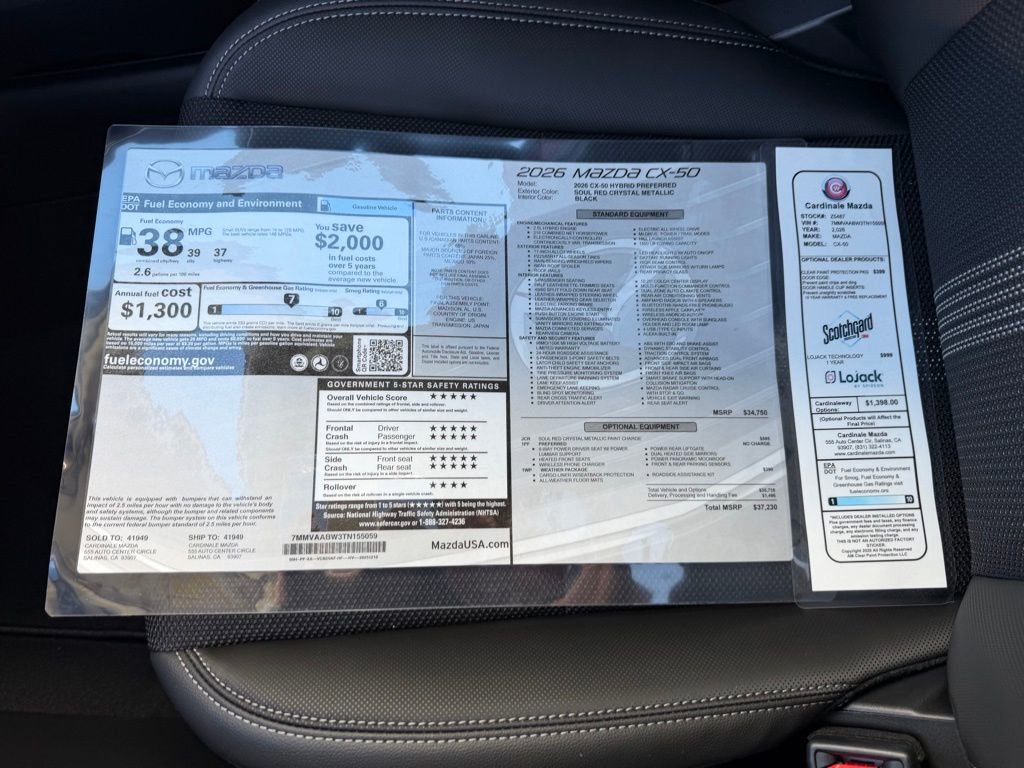 New 2026 MAZDA CX-50 2.5 Hybrid w/ Weather Package image 34