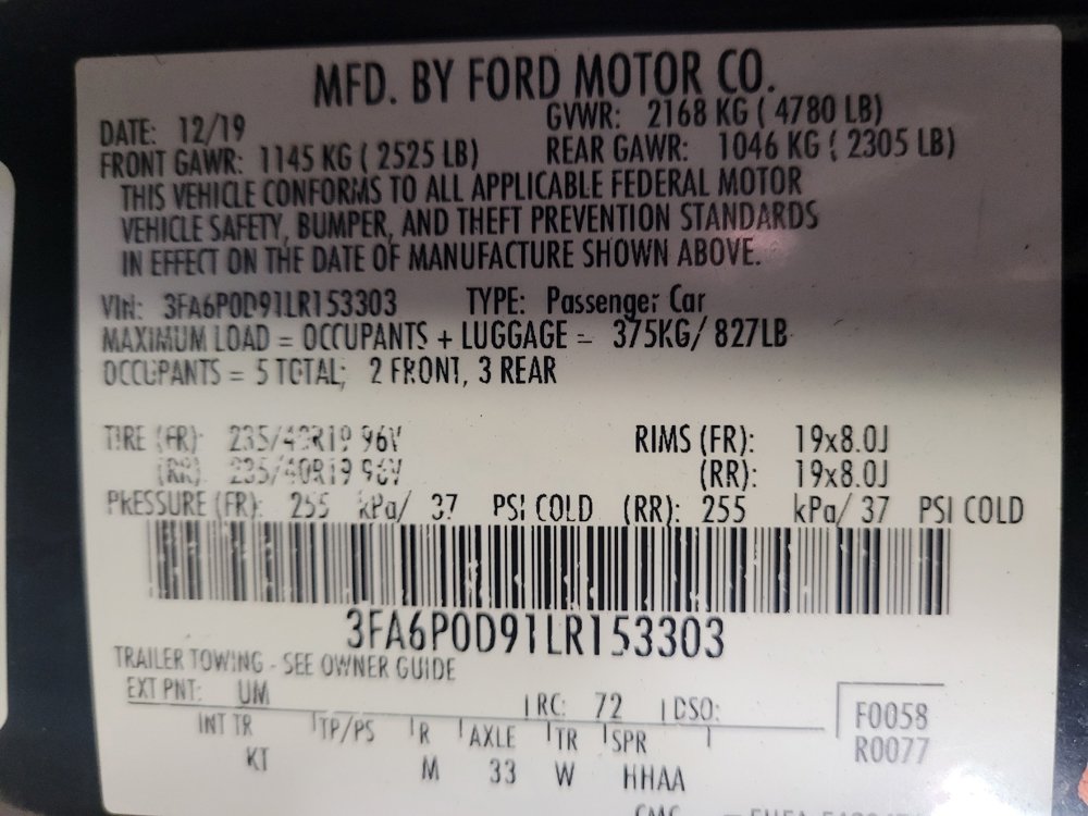 Used 2020 Ford Fusion Titanium AWD/4WD image 33