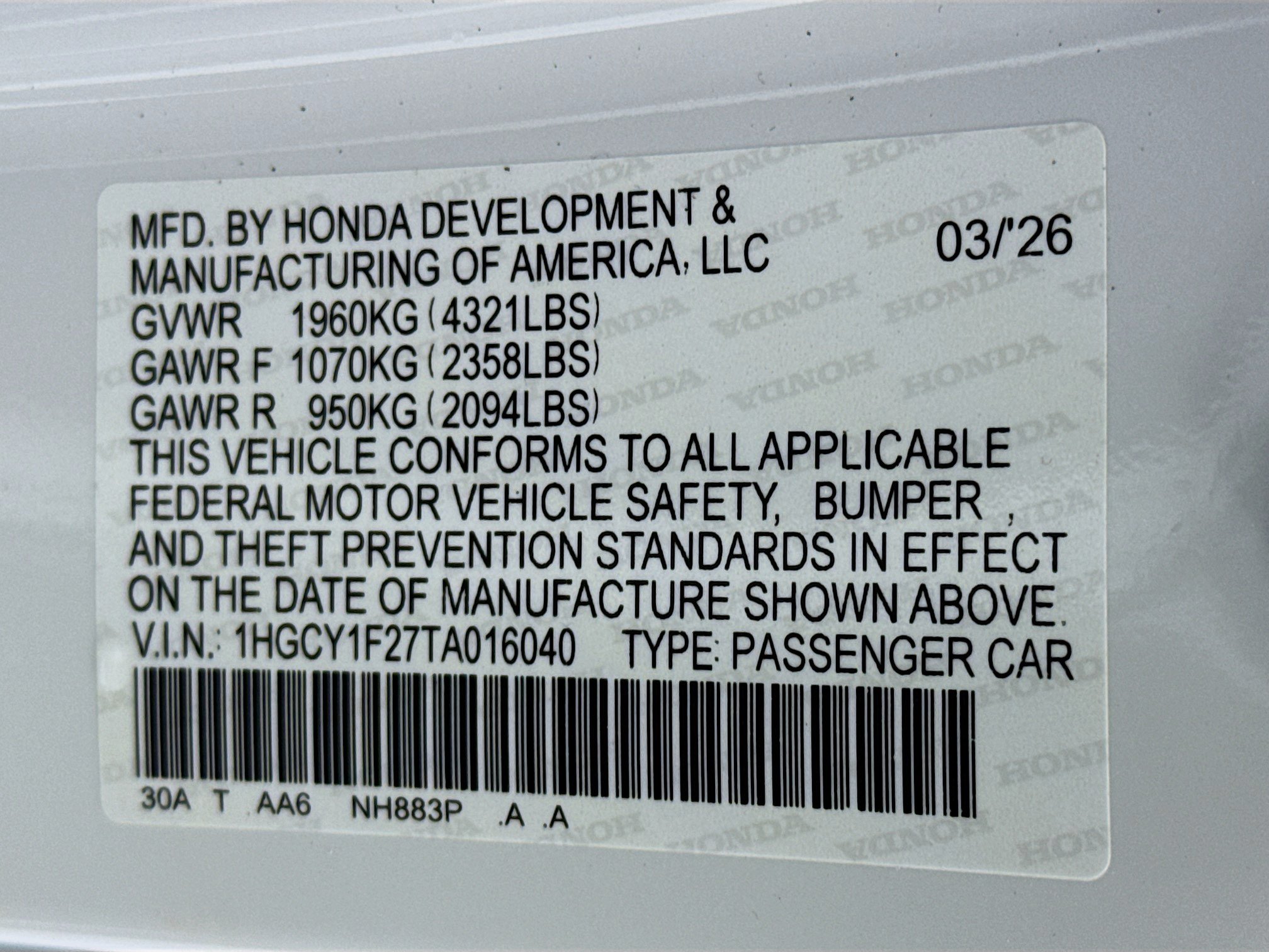 New 2026 Honda Accord LX image 29