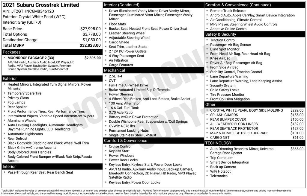 Used 2021 Subaru Crosstrek 2.5i Limited w/ Moonroof Package 2 image 9