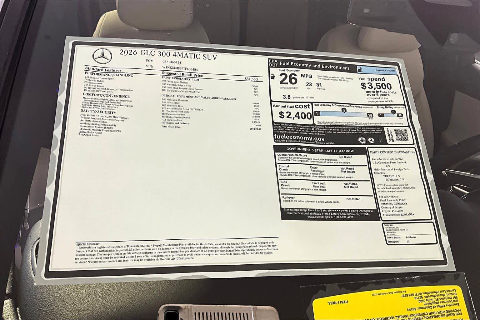 New 2026 Mercedes-Benz GLC 300 4MATIC image 18