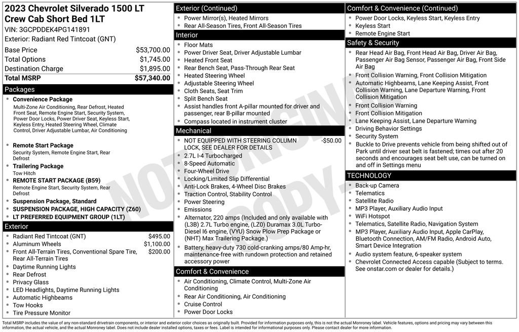 Used 2023 Chevrolet Silverado 1500 LT AWD/4WD image 34