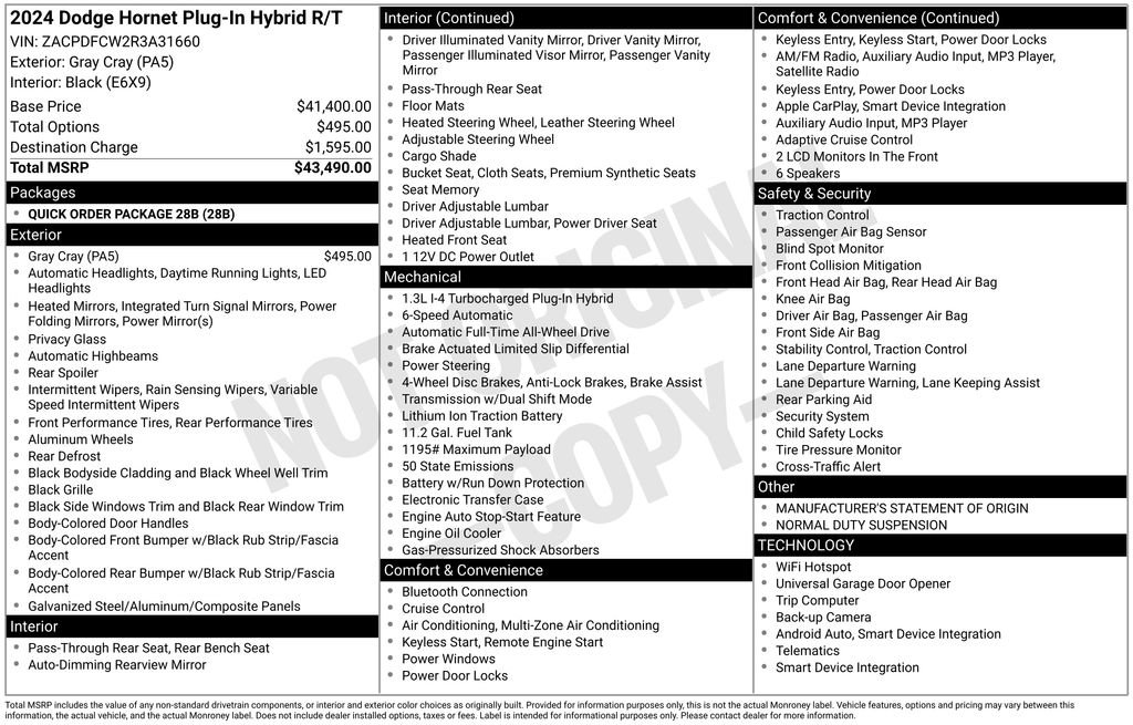 Used 2024 Dodge Hornet R/T AWD/4WD image 48