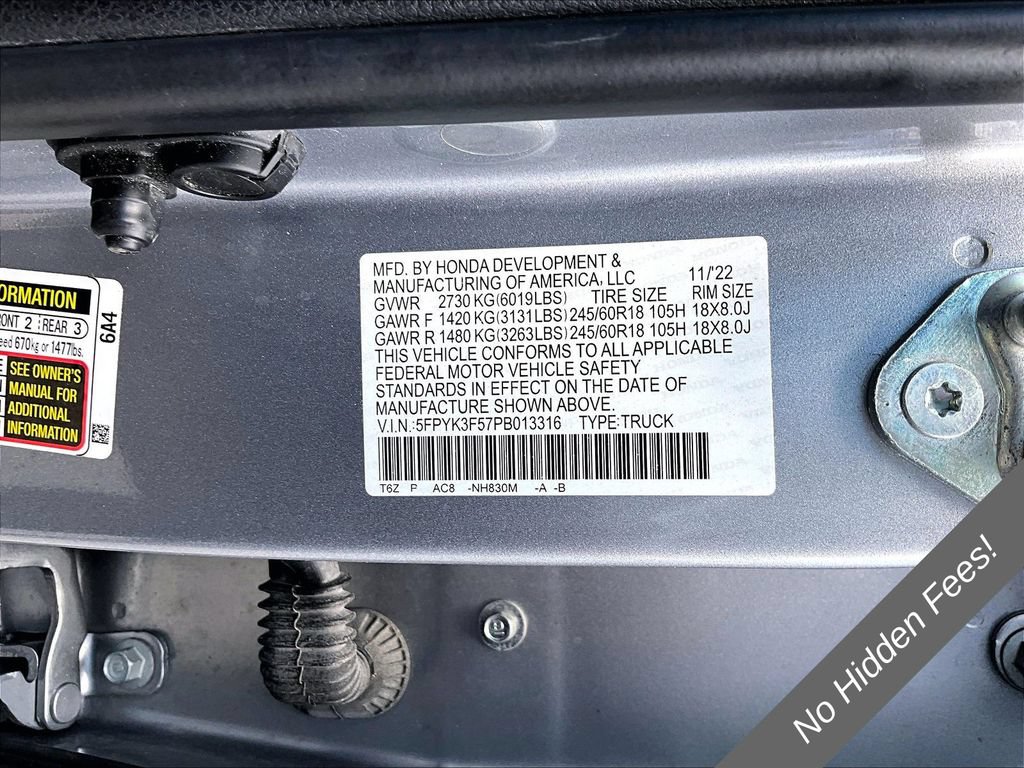 Used 2023 Honda Ridgeline RTL image 28
